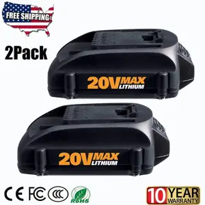 2Pack 20V 4.0Ah Replacement for Worx 20V Lithium Battery WA3520 Lithium Battery WG151s WG255s WG540s  Tool Batteries