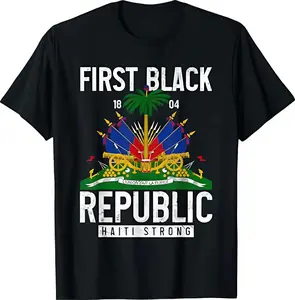 Haiti Haitian Flag Pride T-Shirt, Full Sizes, Patriotic Haitian Shirt, Haitian Flag Day T-Shirt, Full Colors