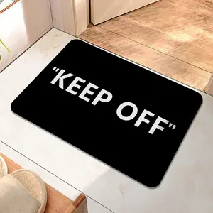 Keep Off Letter Pattern Floor Mat, 1 Count Non-slip Soft Floor Carpet, Decorative Floor Mat for Home Living Room Bedroom Bathroom Laundry Room, Home Decor Rugs