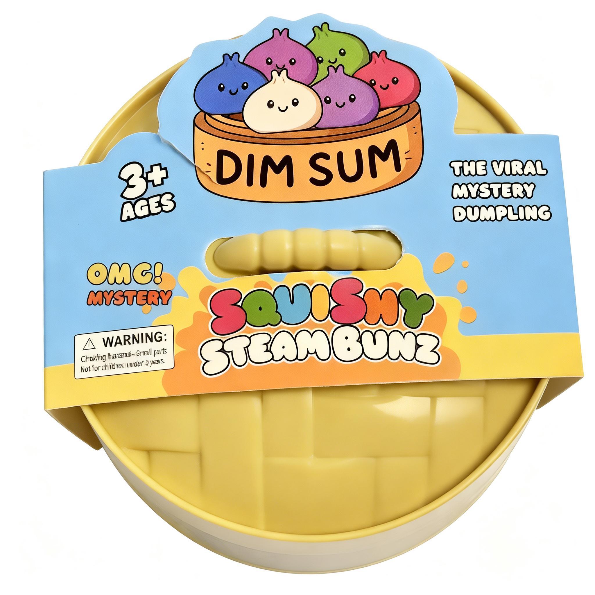 Giant Glitter Dumpling Squishy - Mega Rainbow Soft Squeeze Toy, Cute Anxiety Relief Fidget with Steamer Box, Decompression Dough for Adults & Kids