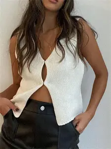 White knit Open Festival Top