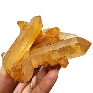 Tangerine Quartz Cluster - Natural Quartz Cluster