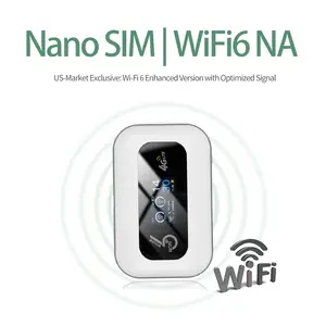 US Only 4G LTE Portable WiFi6 Hotspot with SIM Card Slot and LED Digital Display Providing Fast Internet Up to 286Mbps and Long Battery Life Ideal for Road Trips Outdoor Work Beach Trips College Use and Remote Jobs