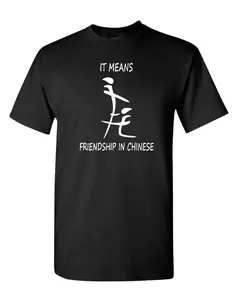 It Means Friendship In Chinese Funny Humorous, Cotton Unisex Graphic Graphic T-Shirt, Gift For All