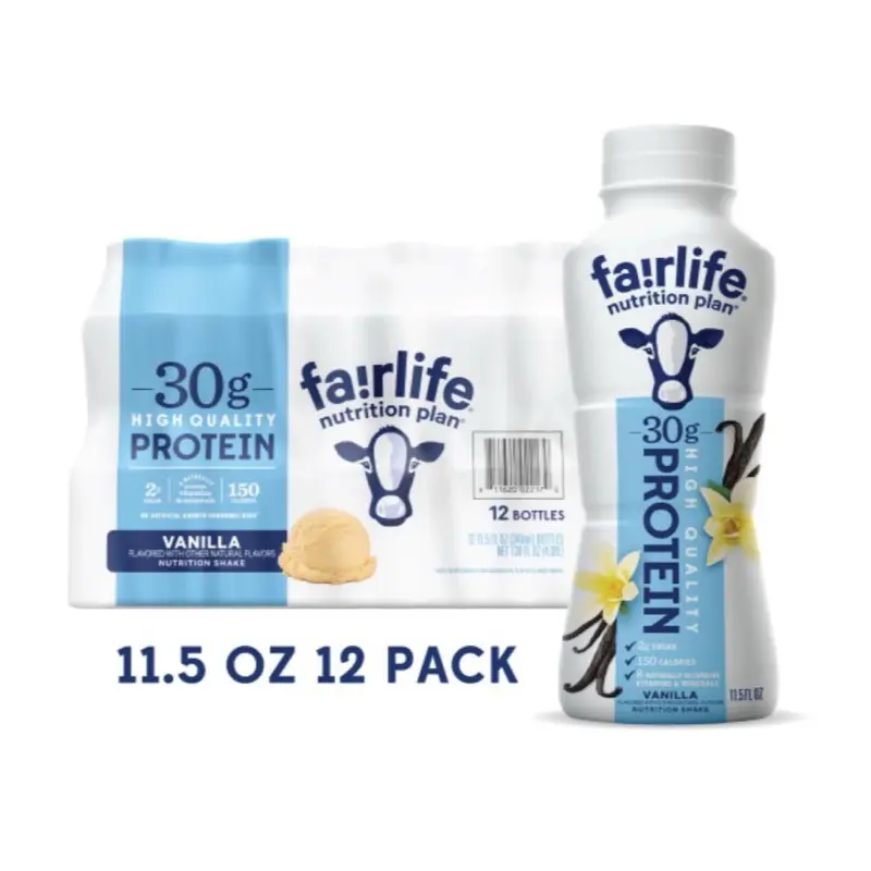 Fairlife Nutrition Plan High-Protein Shake - Vanilla Flavor, 30g Protein, 11.5 fl. oz., 12-Pack