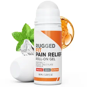 Rugged Fit Cold & Hot Pain Relief Roll-On Gel 3.38 fl oz – Max-Strength Menthol 2% & Methyl Salicylate 10% with Arnica, Calendula & Horse Chestnut – Non-Greasy, Fast-Absorbing Muscle & Joint Therapy