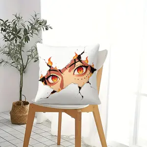 Anime Fire Eye Throw Pillow (With Pillow insert), Plump Elastic Inner Core, Soft Skin Friendly Cover, Vivid Print and Fade Resistant, for sofa, bedroom and home decor