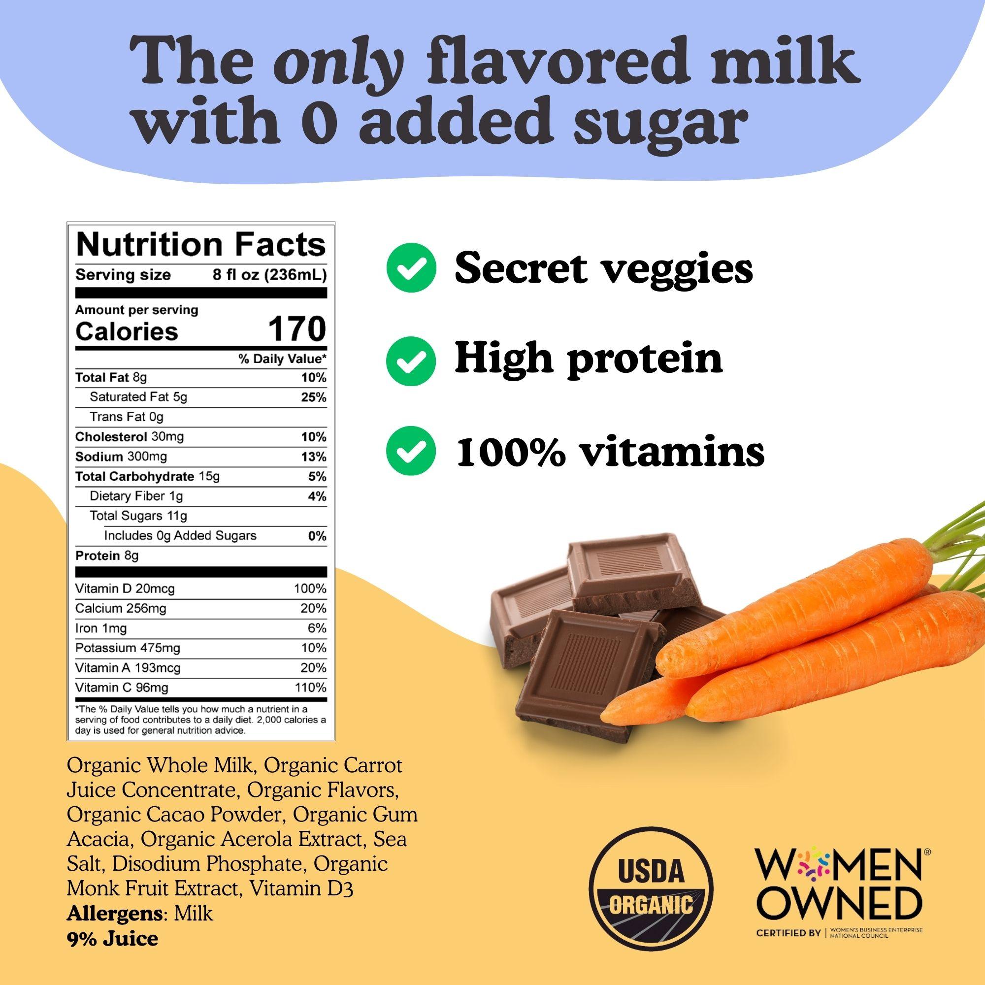 Chocolate Chip Cookie Organic Whole Milk Boxes, 12-pack