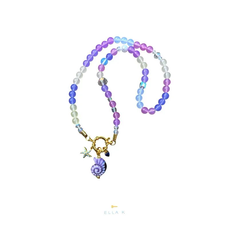 Kissed By Sunshine Necklace / Hyper Sun-Kissed Charm Necklace with UV Color- Changing Beads / Hyper Sun-Kissed UV Reactive Beaded Charm Necklace