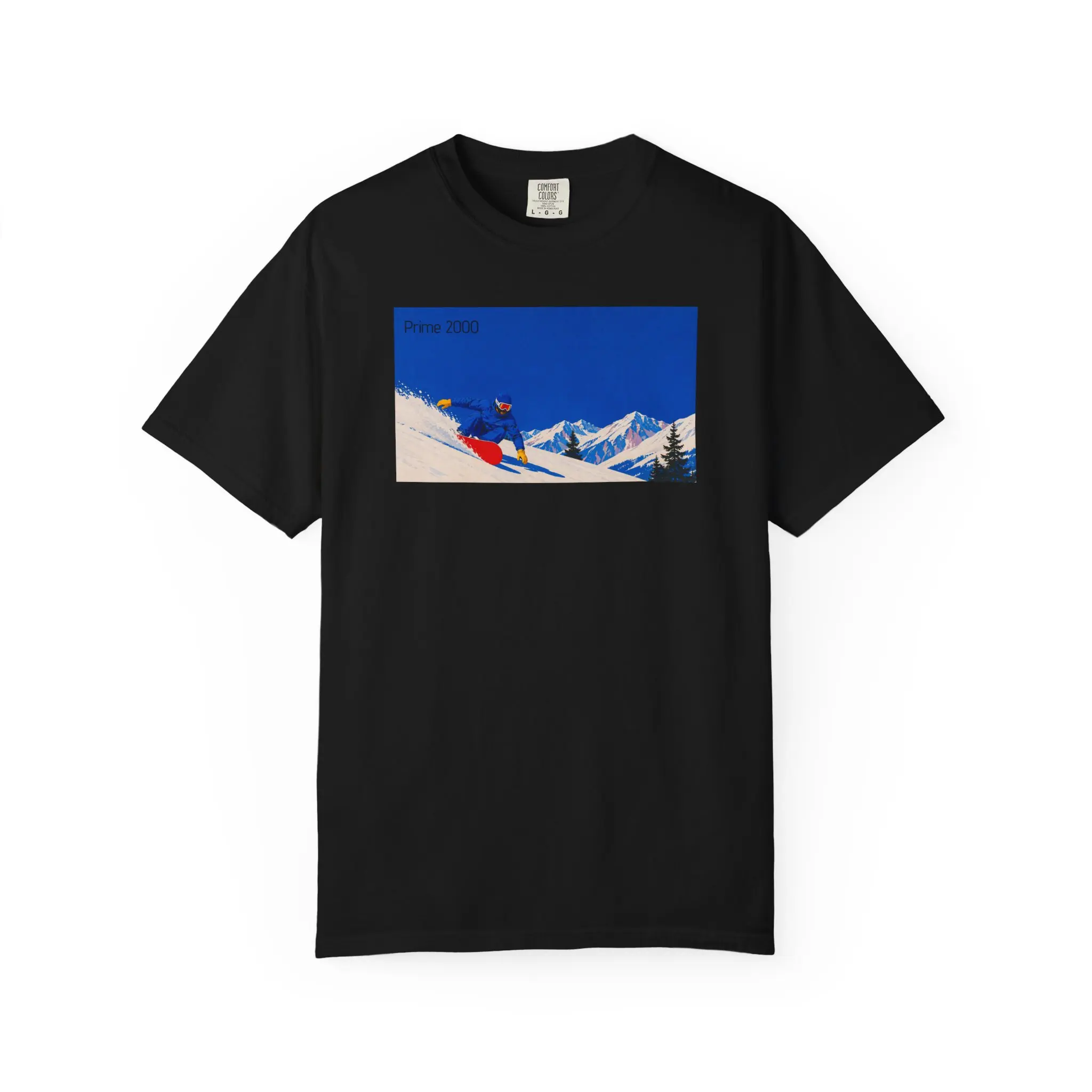 Snowboarder Prime 2000 Graphic T-Shirt | Mountain Snowboarder Scene