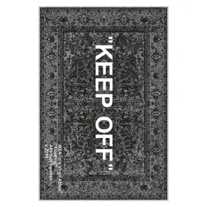 Keep Off Rug, Black and White Keep Off, Keep Off Decor Rug, Modern Art Rug