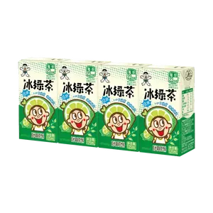 WANT WANT Iced Green Tea Drink 125ml x 4 Boxes | Low Sugar, Low Calorie | Refreshing & Cooling Beverage