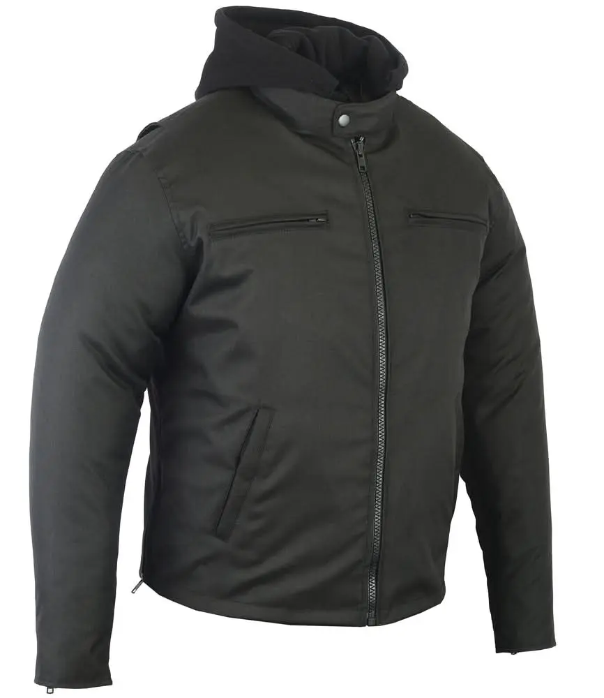 RENEGADE CLASSICS Ranger™ Men's Long Sleeve Plain Textile Motorcycle Jacket - Menswear Top with Mesh-Stretch Fabric, Pockets, Zipper for Lightweight Riding, Full Zip, Mesh-Liner, Ventilation, Snap Cuffs, V Back, No, Biker, Zipped, Driving / Ootd, Coats, A