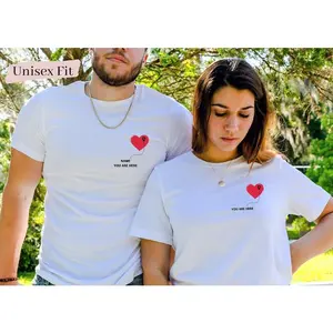 You Are Here Mapping Location, Unisex Shirt, Women's Tee, Couple's Shirt, Valentines, Long Distance Relationship, Customizable Couple Shirts