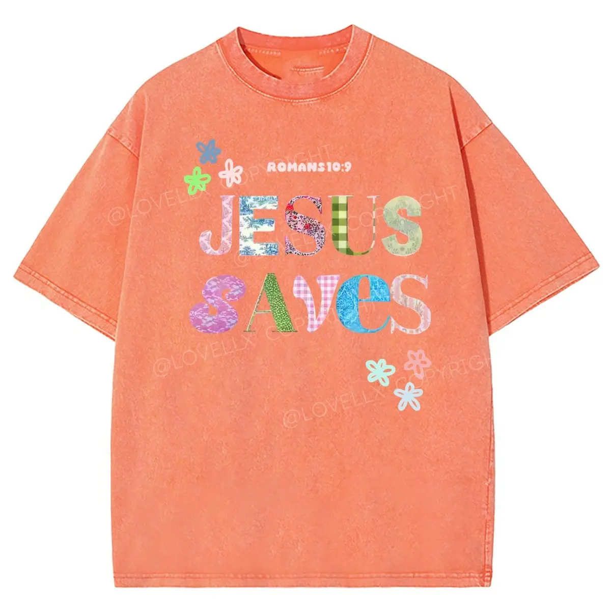 Jesus Saves Unixes Washed T-Shirt, Christian Jesus t shirts