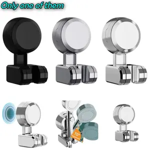 HomeDailyEss Shower Head Holder - Strong Suction Cup No Drilling Showerhead Bracket Waterproof Handheld Shower Holder, Adjustable Wand Holder for RV, Kids, Bathroom