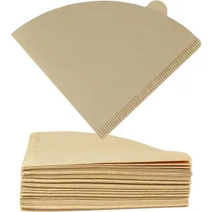 Coffee Filters, Unbleached Disposable Paper Cone Filter, Size 02, for Pour Over and Drip Coffee Maker (2-4 Cup) (40)