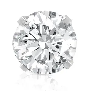 1/3ct Diamond Screw Back 14k White Gold Single Stud Earring