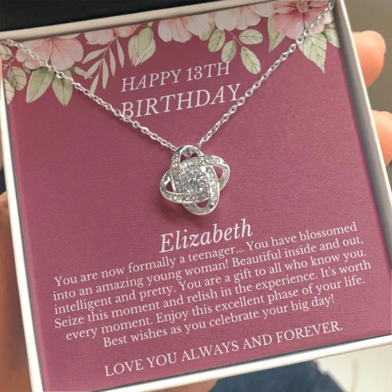 13Th Birthday Girl Official Teenager Necklace Gift 13Th Thirteenth Birthday Necklace Gift For 13 Year Old Girl