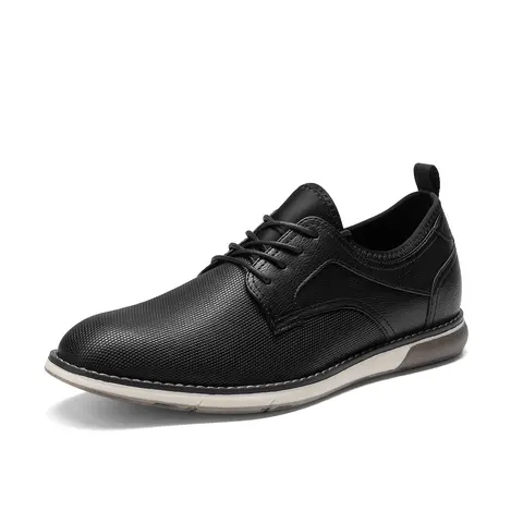 BRUNO MARC Men's Classic Low-Cut Lace-Up Closed Oxford Walking Shoes - Laces, Slip-Resistant Soles, Arch Support, Tri-Layer Spliced Upper, Thermoplastic Elastomers, All-Seasons Business & Casual-Business Formal Footwear