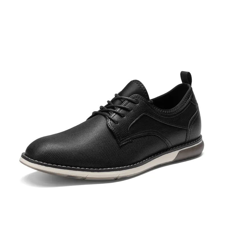 BRUNO MARC Men's Classic Low-Cut Lace-Up Closed Oxford Walking Shoes - Laces, Slip-Resistant Soles, Arch Support, Tri-Layer Spliced Upper, Thermoplastic Elastomers, All-Seasons Business & Casual-Business Formal Footwear