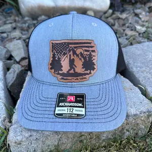 Big Foot Rock On with American Flag trucker hat