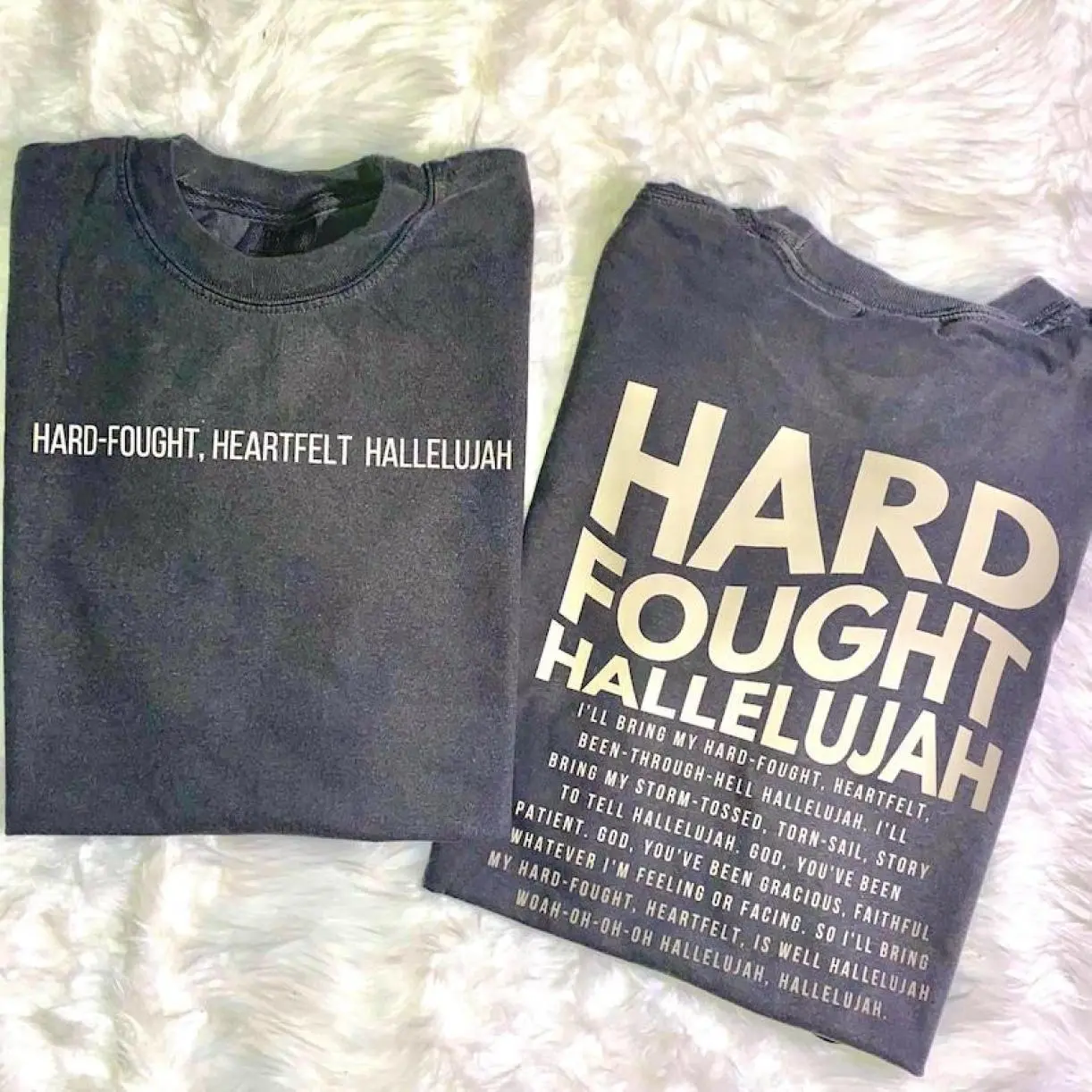 2 Slide, Hard fought Hallelujah T-shirt | Brandon lake | Christian tee, Bookish Clothing, Brandon Lake song, Christian music tee