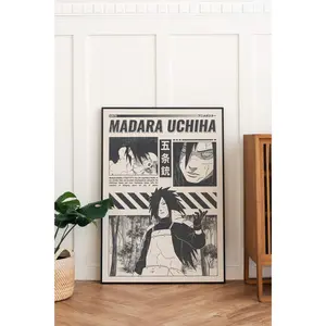 Naruto Madara Uchiha Manga Poster, Anime Poster Wall Decor Print.