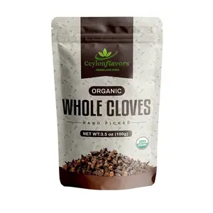 Hand Picked USDA Certified Premuim Grade Organic Whole Cloves 3.5oz (100g)