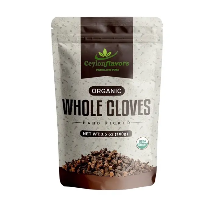 Hand Picked USDA Certified Premuim Grade Organic Whole Cloves 3.5oz (100g)