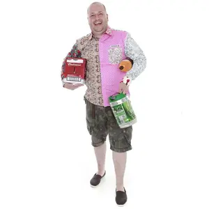 Foul Fashion Patchwork Mens Shirt Multi-Fabric Novelty Top Unique Festival Wear Menswear