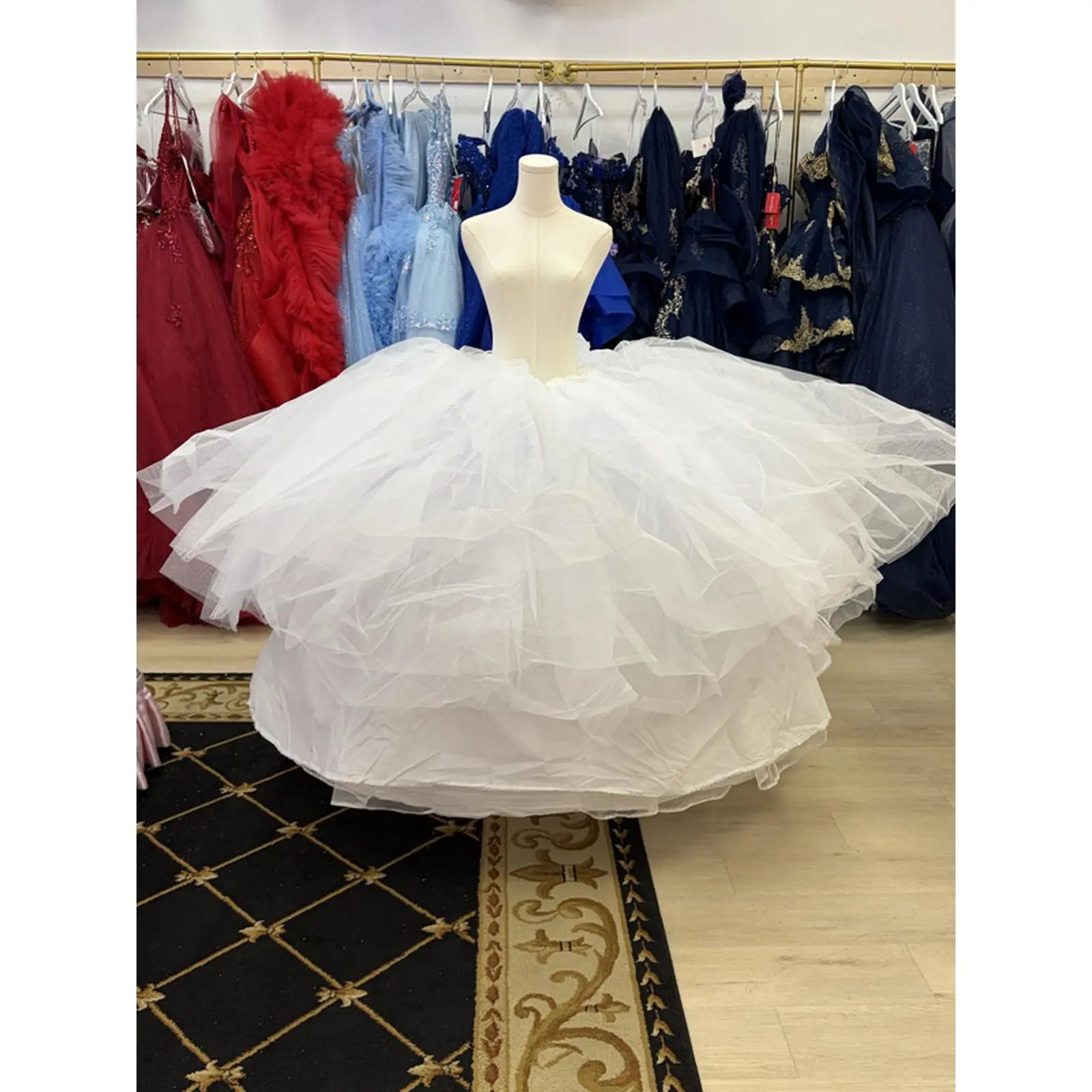 Extra Large Tulle Petticoat for Maximum Fullness perfect for heavy Ballgowns. (7-hoop petticoat not included).