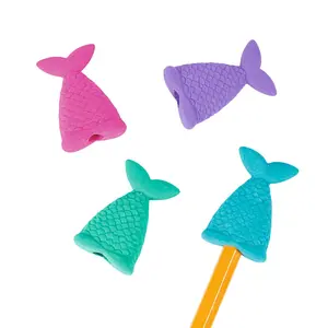 Mermaid Tail Pencil Top Erasers - 24 Pc.