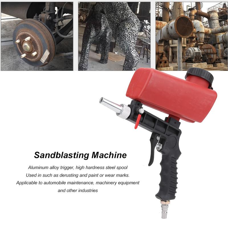 1/4” Air Sandblasting Gun Portable Handheld Sandblaster 90psi Sandblasting Gun Pneumatic Sandblaster Spray Gun Blasting Machine