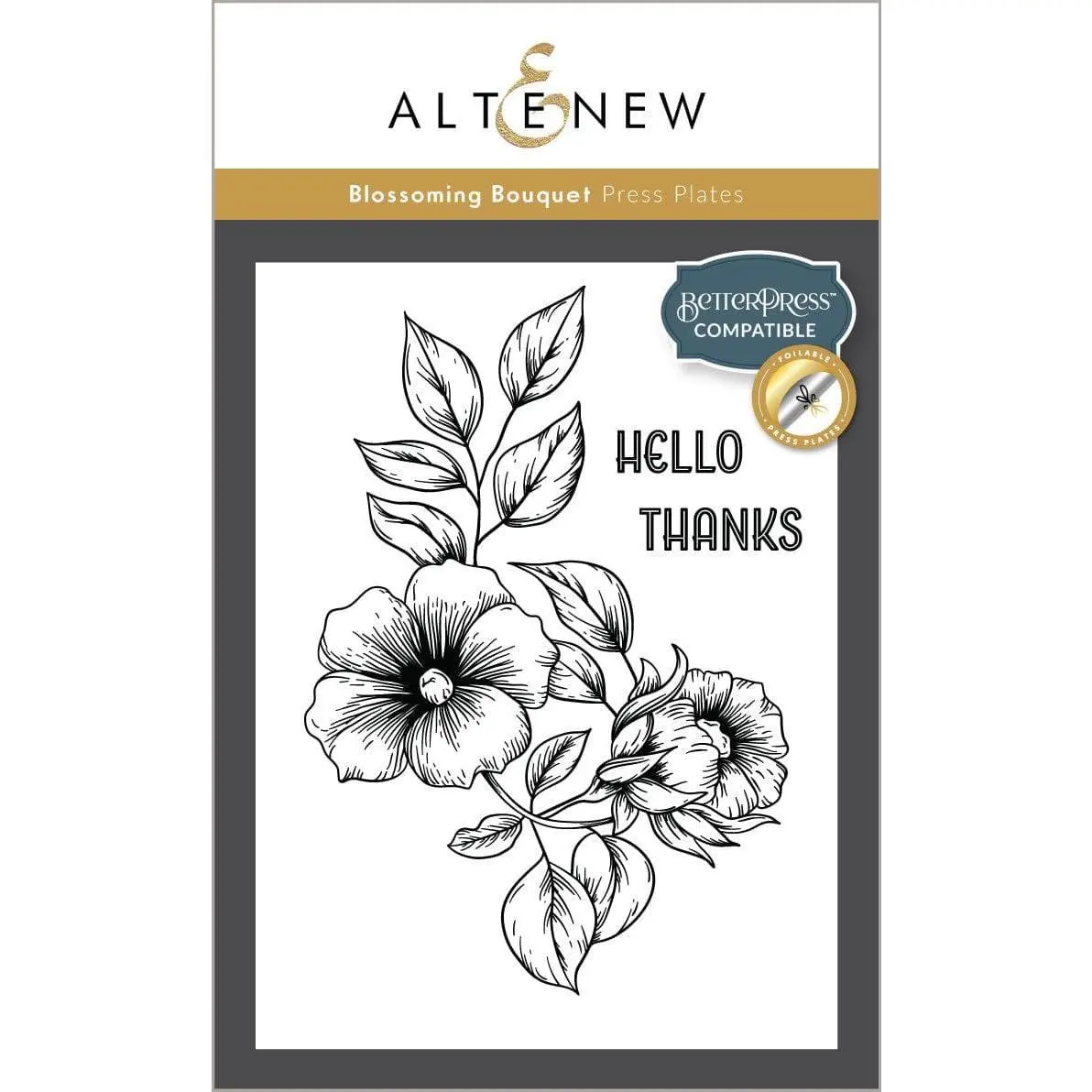 Blossoming Bouquet Press Plates/Foil Plates (Shop App Offer)