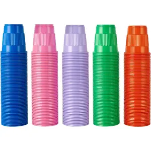 500 Pack 3 oz Plastic Party Cups, Disposable Bathroom Cups in Assorted Colors Can Be  for Tasting Jelly Party Shot