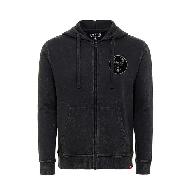 Sportiqe Metal Peppers Milwaukee Bucks Full-Zip Hooded Sweatshirt