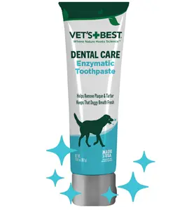 Vet’s Best Enzymatic Dog Toothpaste – Vet Formulated Dental Gel for Teeth Cleaning, Fresh Breath, Tartar Control, Plaque Remover & Oral Hygiene for Dogs, 3.5 oz