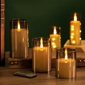 Flameless LED electronic candles with remote control, realistic sway or static flame, and multiple color/size options-perfect for weddings, Christmas, parties, and gifting.