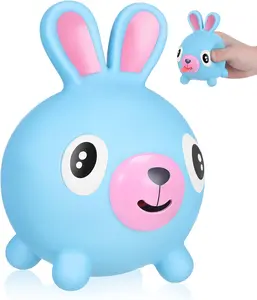 Rabbit Toy 4.72 Inch Squeaky Animal Doll Sensory Squeeze Toy for Kids Anxiety Relief Decompression Stress Relief Fidget Toy Gift
