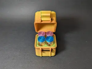 10ml 4 Slot Peptide Insulin Testosterone Vial Storage Container Organizer Box for Fridge, Freezer, Travel, Shipping Multiple Colors