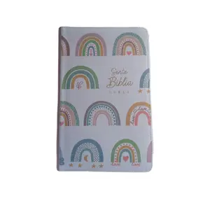 Biblia RVR 1960 Letra Grande Tamaño Manual de Tela y cierre arco iris