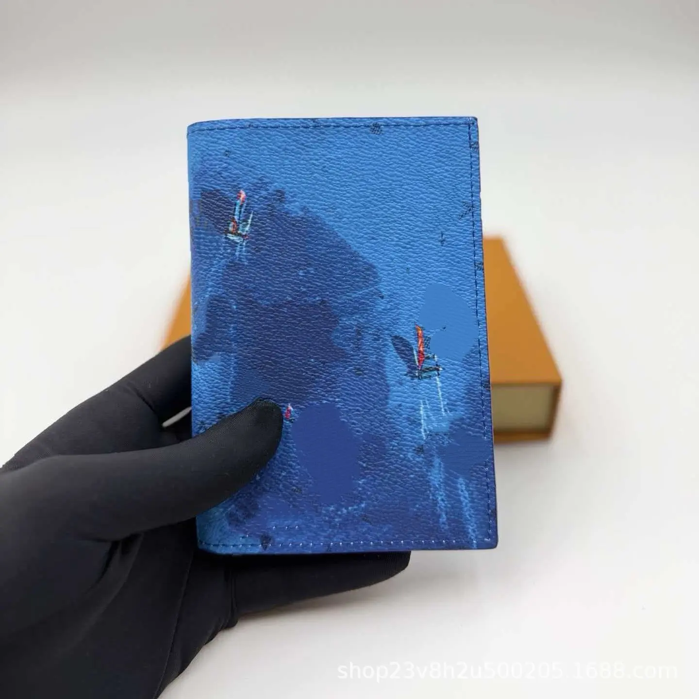Football series high-end genuine leather wallet, holidayseries wallet, cartoon silk-printed passport holder,multifunctional card holder