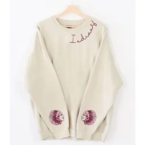 Indians Neck and Sleeve Crewneck Sweatshirt
