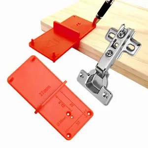 1pc Hinge Hole Drilling Guide 35mm Hing Installation Jig Door Cabinet Hinge Hole Locator Woodworking Tool Punch Template