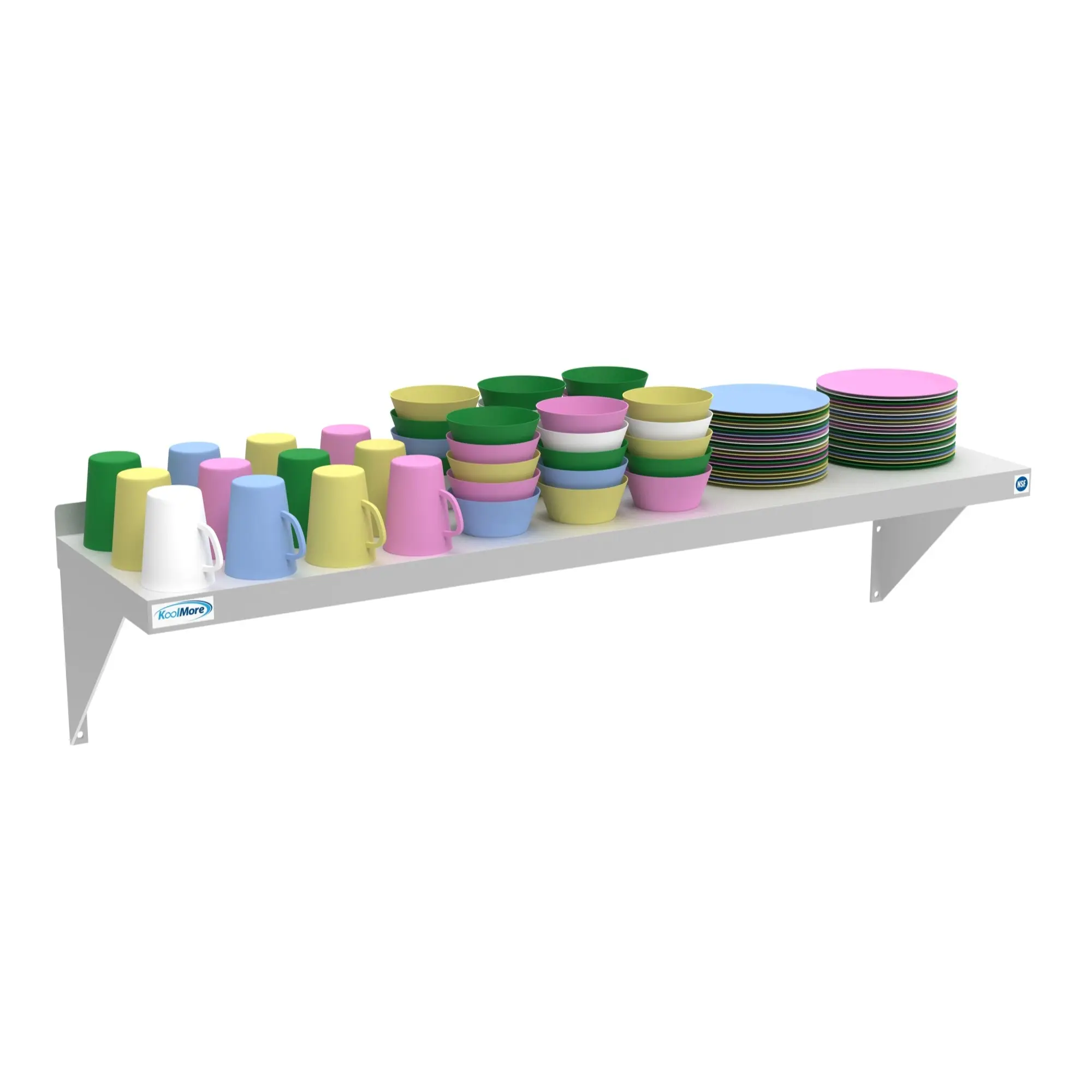12" x 48" 18-Gauge Stainless-Steel Heavy Duty Wall Shelf