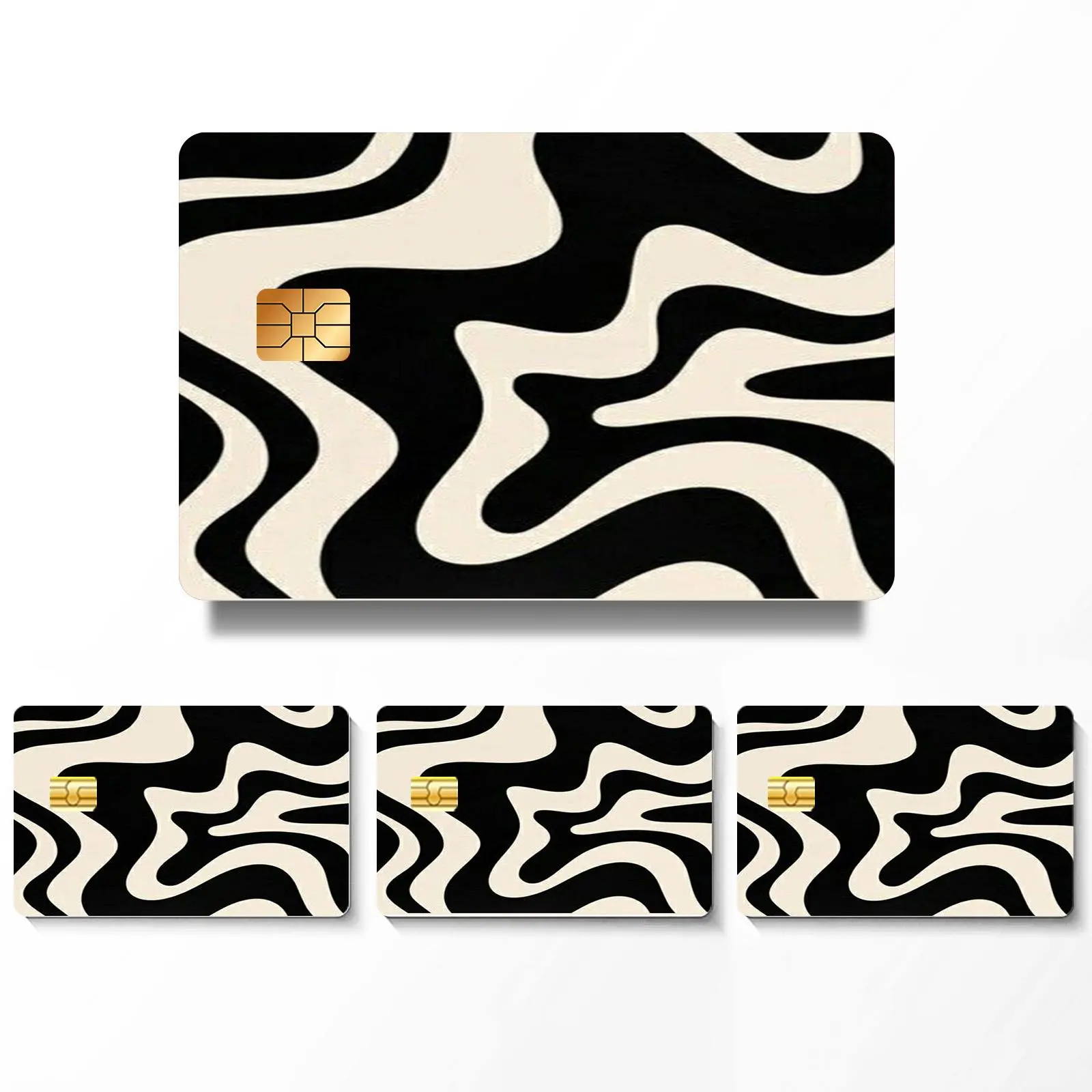 Creative Pattern Credit Card Skin Sticker, 4 Counts/set Thin Waterproof & Scratch Resistant Credit Card Skin Sticker, Durable Personalized Bank Card Sticker, Sticker Cards Includes Sticker