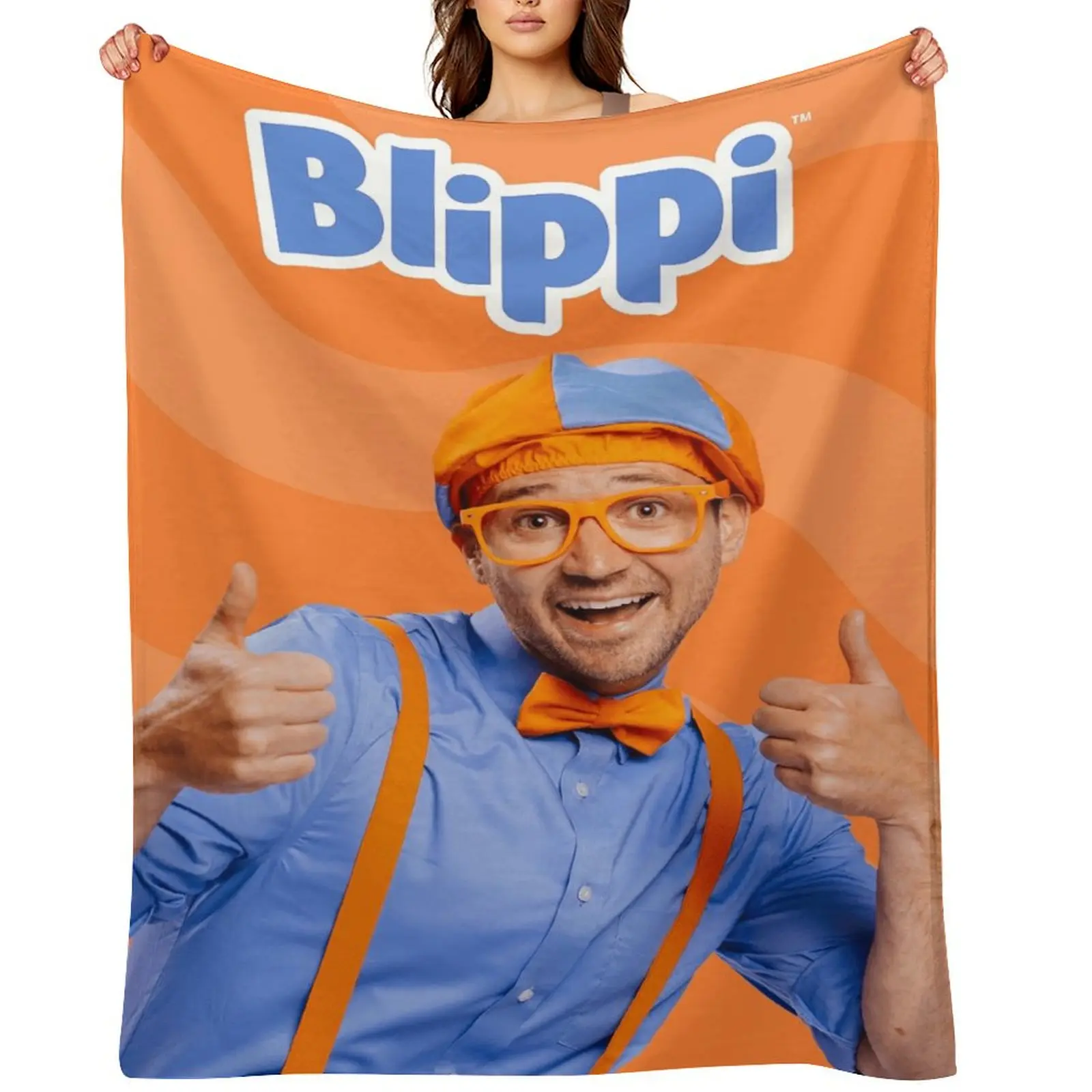 B-Blippi Anime Manga Print Flannel Throw Blanket - Soft Fleece, Lightweight Bedding for Sofa, Camping (D910-192) Holiday Gift, Flannel Throw Blankets, Anime Manga Print Blankets