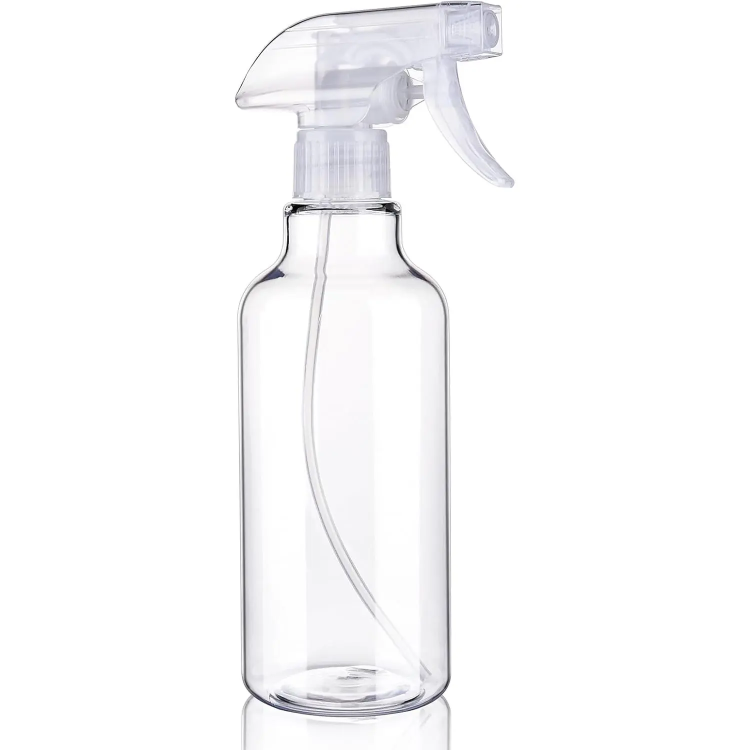 Spray Bottles 16.9oz Plastic Spray Bottle for Hair Mist/Stream Heavy Duty Empty Spray Bottles for Cleaning Solutions,  (16.9oz-Clear)