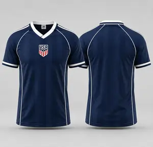 USA Soccer Style Jersey for Men Women, Vintage American Futbol Shirt, Navy Blue USA Fan Apparel Tee